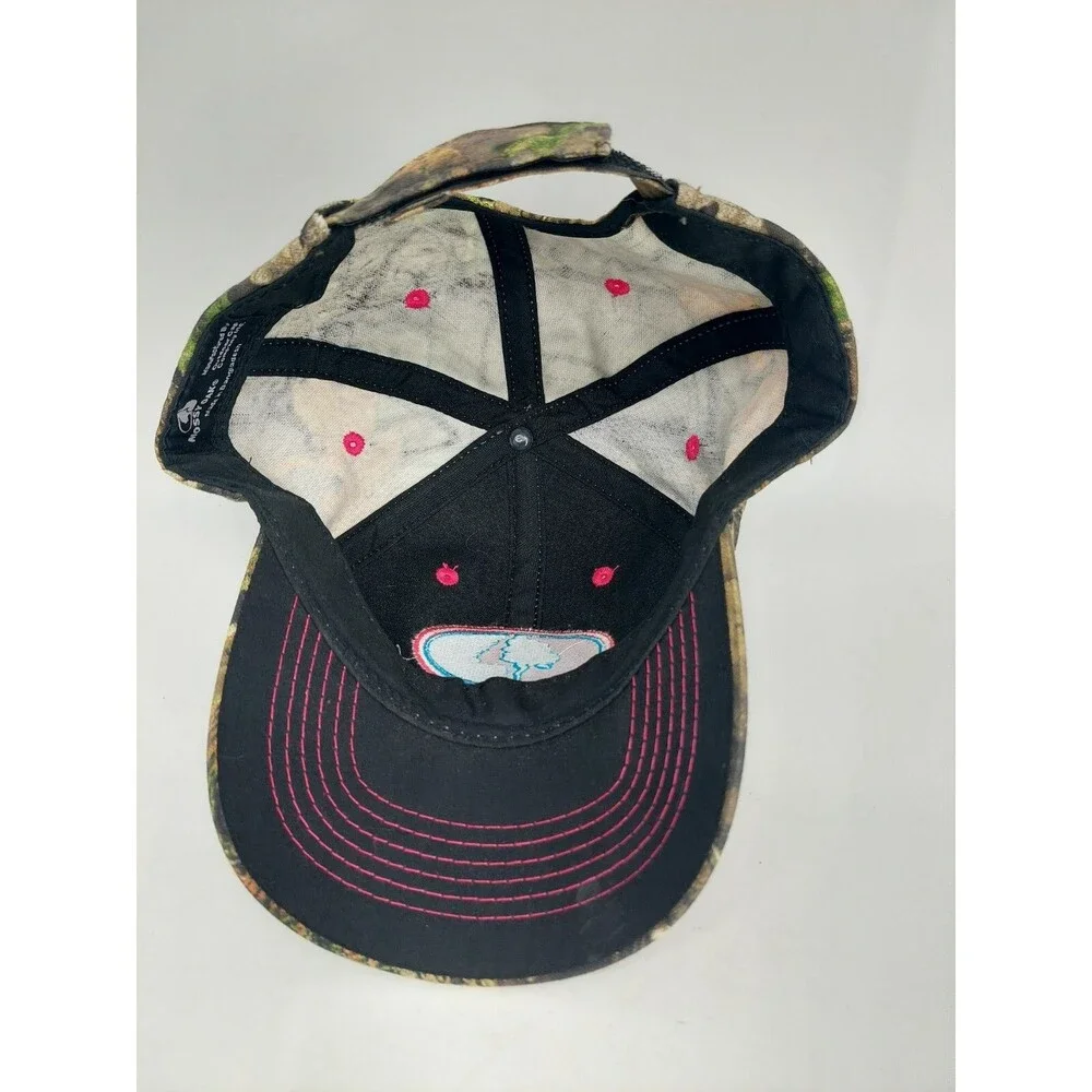 Mossy Oak Pink and Turquoise Camo Hook n Loop Hat